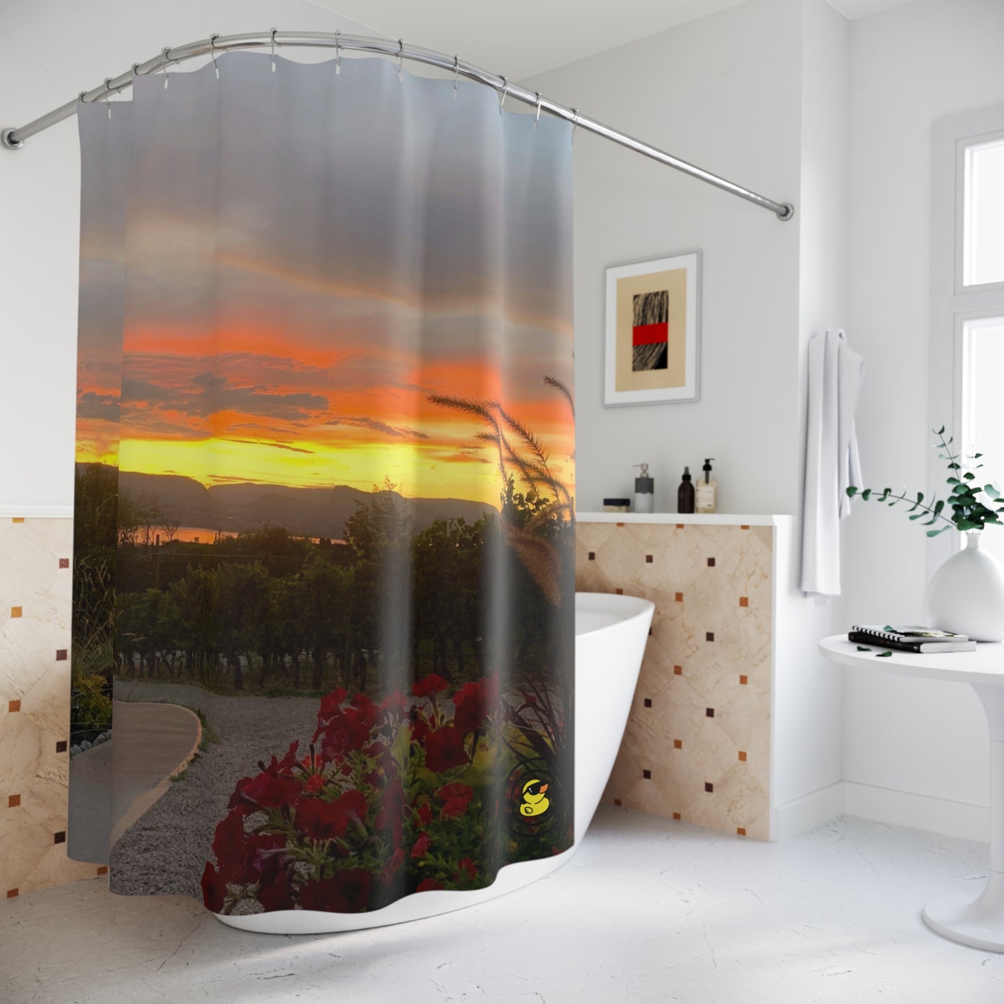 Winery Lakeview Shower Curtain