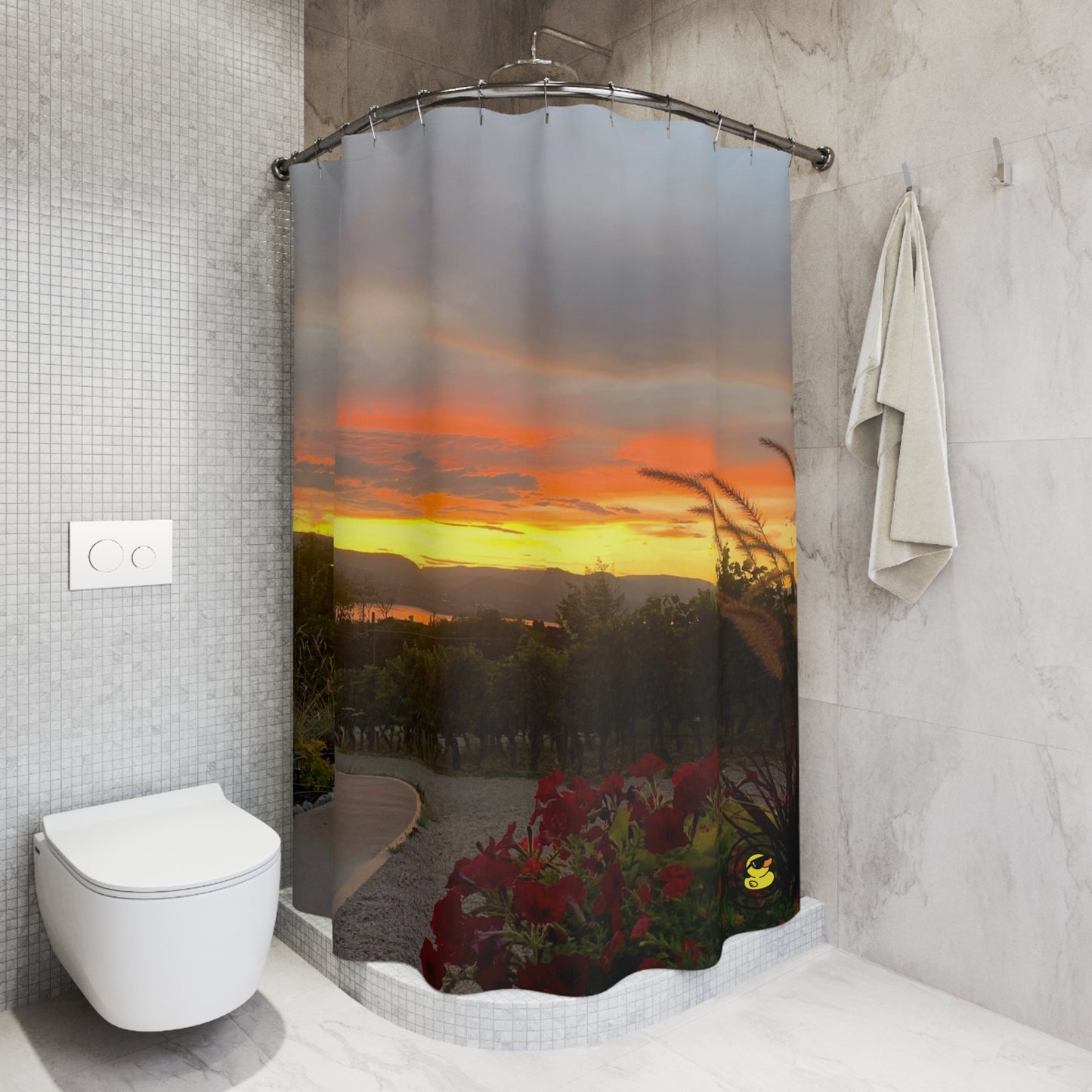 Winery Lakeview Shower Curtain