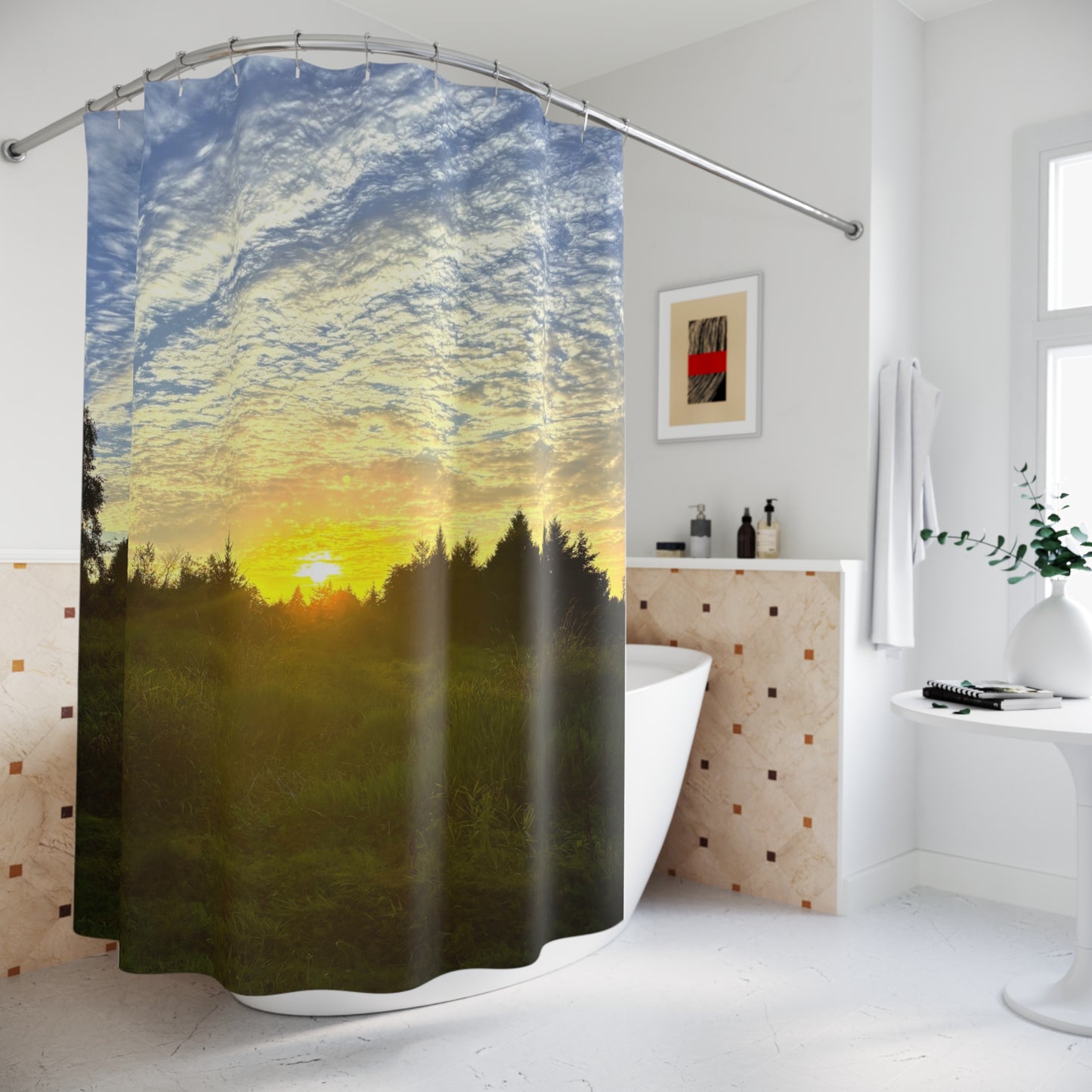 Serene Sunset Shower Curtain