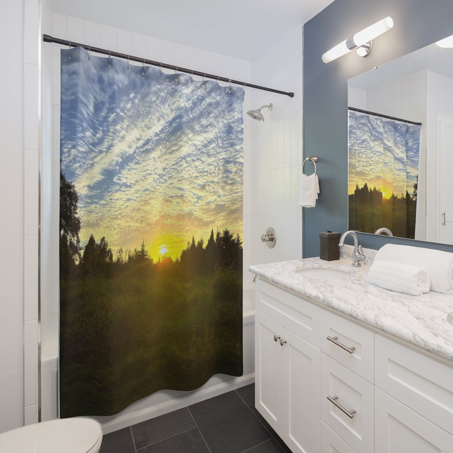 Serene Sunset Shower Curtain