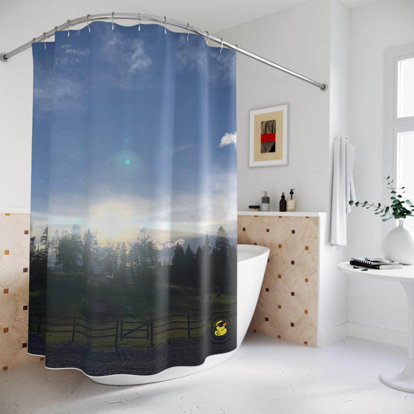 Farm Sunset Shower Curtain