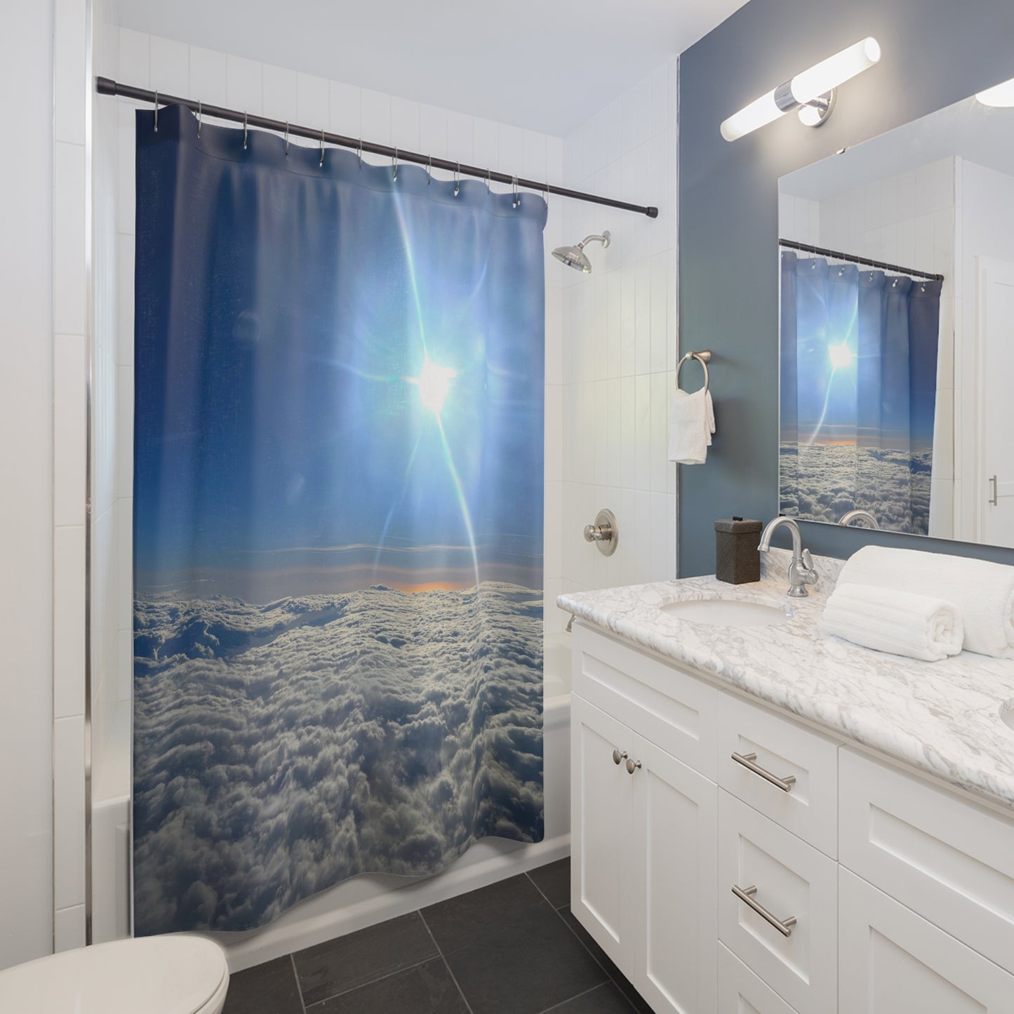 Above the Clouds Shower Curtain