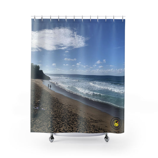 Tropical Sandy Beach Shower Curtain